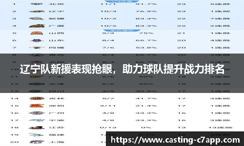 辽宁队新援表现抢眼，助力球队提升战力排名